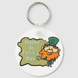 Happy St. Patrick's Leprechaun Key Ring