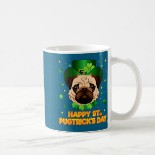 Happy St Patricks Pugtricks Day Irish Pug Leprecha Coffee Mug