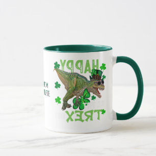 Happy St Patricks T-Rex Day St Patrick's Dino Mug
