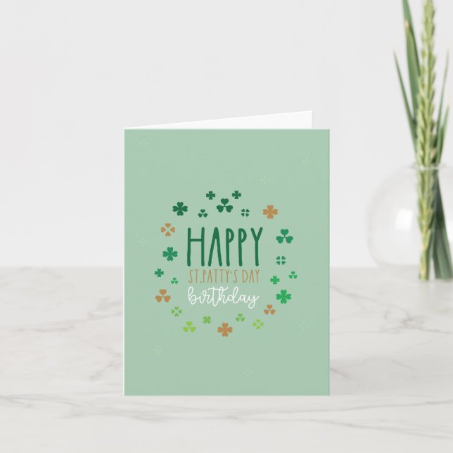 Happy St. Patty's Day Birthday Card (Front)