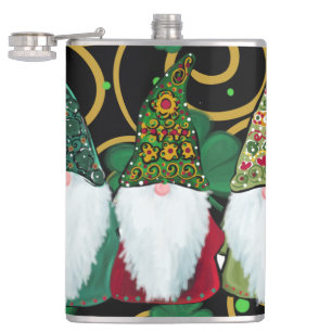 Happy St. Patty's Day GNOMES Hip Flask