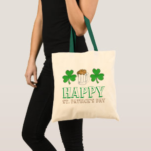 Happy St. Saint Patrick's Day Green Shamrock Beer Tote Bag
