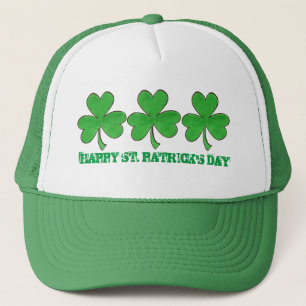 Happy St. Saint Patrick's Day Green Shamrock Trucker Hat