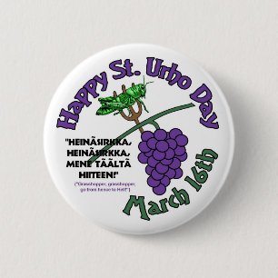 Happy St. Urho Day 6 Cm Round Badge