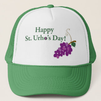 Happy St. Urho's Day! with Grapes Trucker Hat