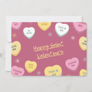 Happy St. Valentine's Candy Hearts Holiday Card