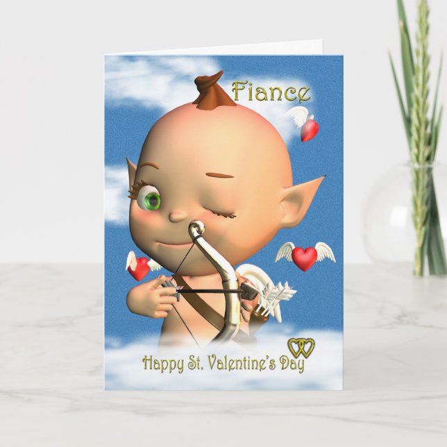 Happy St. Valentine's Day Card Fiance (Front)