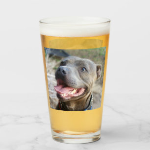 Happy Staffordshire Bull Terrier,  Beer Glass