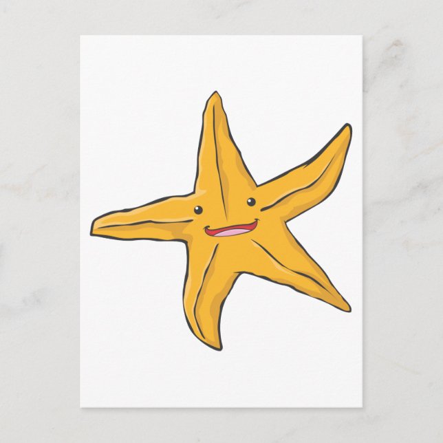 Happy Starfish Postcard (Front)