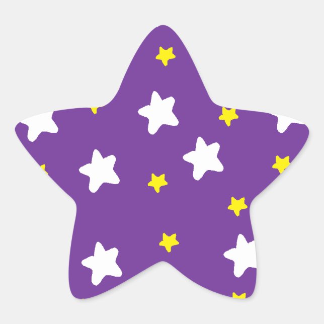 Happy Stars Purple Star Sticker (Front)