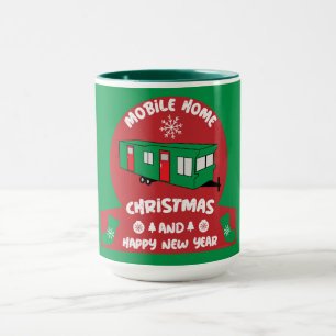 Happy Static Mobile Holiday Home Xmas Gift   Mug