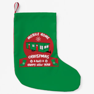 Happy Static Mobile Holiday Home Xmas Gift Small Christmas Stocking