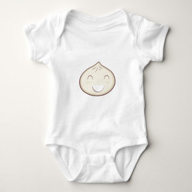 Happy Steam Bun Baby Bodysuit (Front)