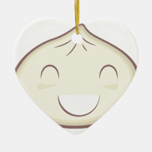 Happy Steam Bun Ceramic Tree Decoration
