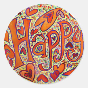 Happy Sticker