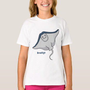 Happy stingray fish cartoon illustration T-Shirt