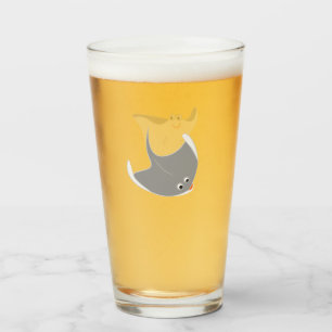 Happy Stingrays Glass