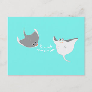 Happy Stingrays Postcard