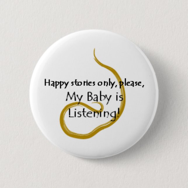 Happy Stories Button (Front)