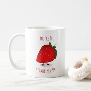 Happy Strawberry Character   Mug