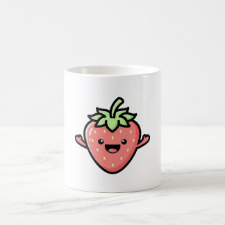 Happy Strawberry – Cute Kawaii Illustration Coffee Mug