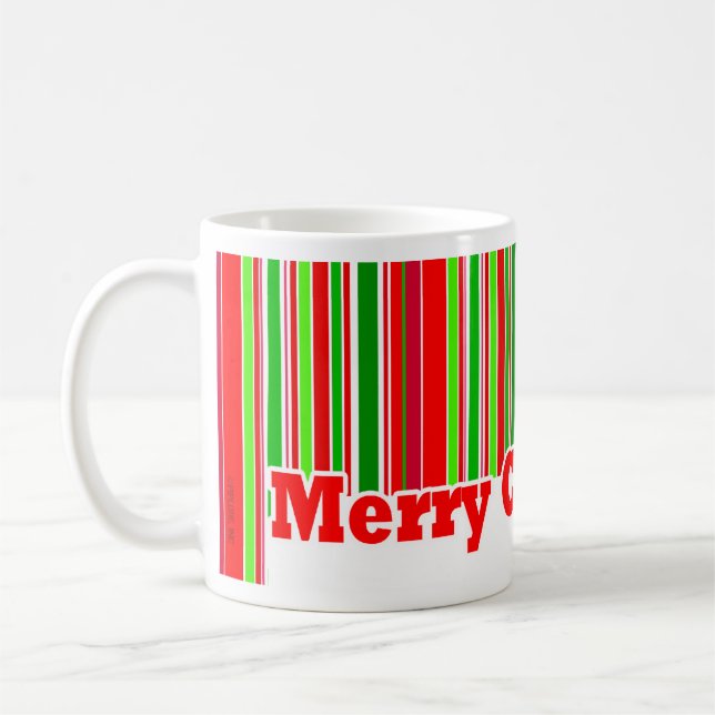 Happy Stripe MERRY CHRISTMAS MUG (Left)