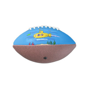 Happy submarine cartoon american football