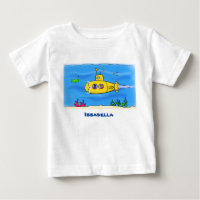 Happy submarine cartoon