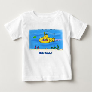 Happy submarine cartoon baby T-Shirt