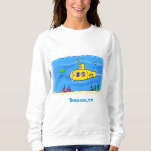 Happy submarine cartoon sweatshirt