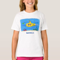 Happy submarine cartoon