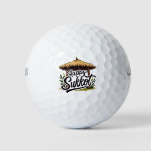 Happy Sukkot Jewish holiday Hanukkah  Golf Balls