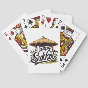 Happy Sukkot Jewish holiday Hanukkah Playing Cards