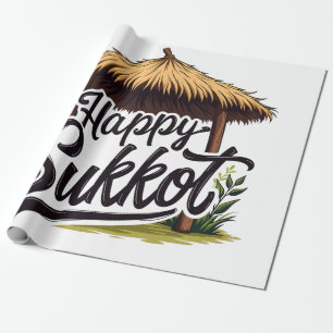 Happy Sukkot Jewish holiday Hanukkah  Wrapping Paper
