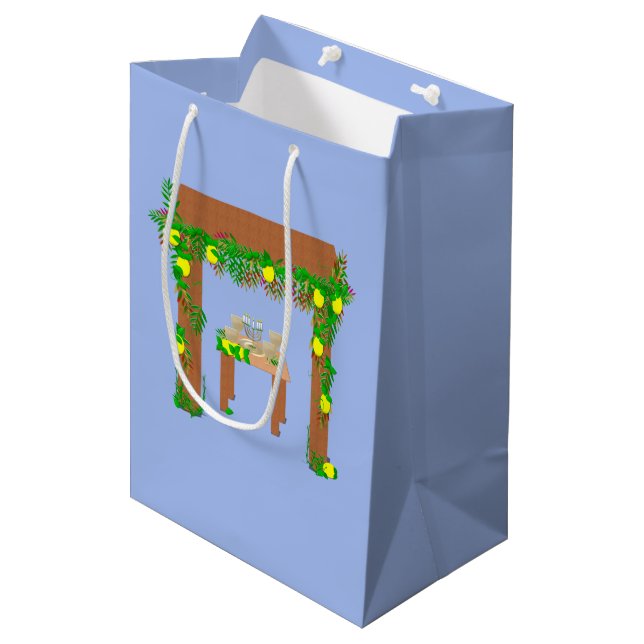 Happy Sukkot Medium Gift Bag (Front Angled)