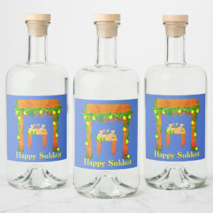 Happy Sukkot ,Personalised Liquor Bottle Label
