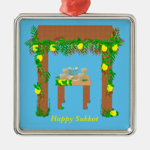 Happy Sukkot ,Personalised Metal Tree Decoration