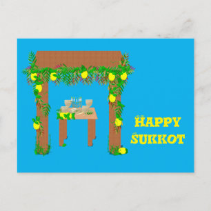 Happy Sukkot ,Personalised Postcard