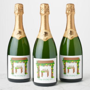 Happy Sukkot ,Personalised Sparkling Wine Label