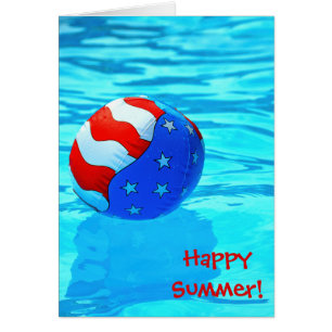 Happy Summer-beach ball in pool