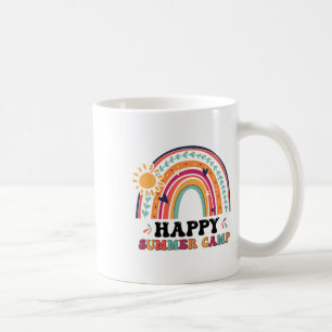 Happy Summer Camp Matching Summer Camping Rainbow Coffee Mug