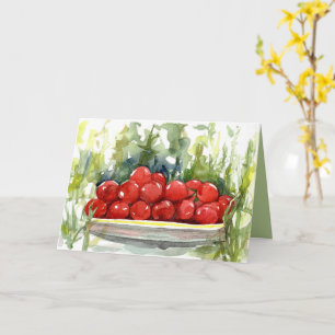 Happy Summer Cherry Tomatoes Garden Vegetable Card