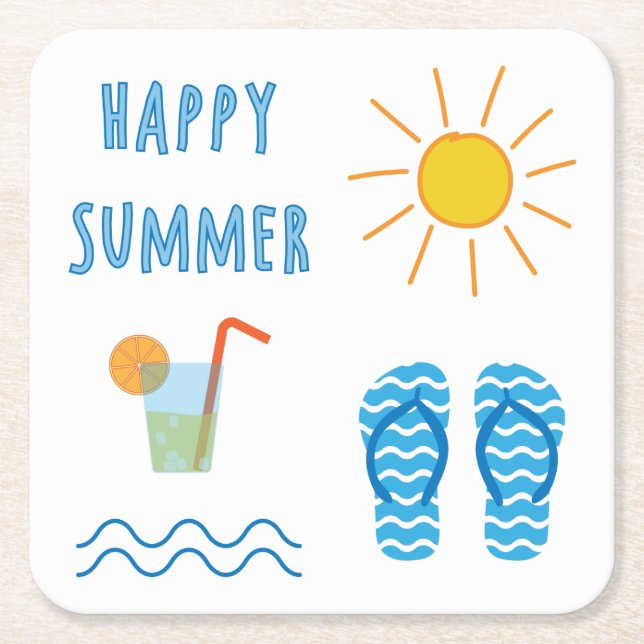 Happy Summer Coaster (Front)