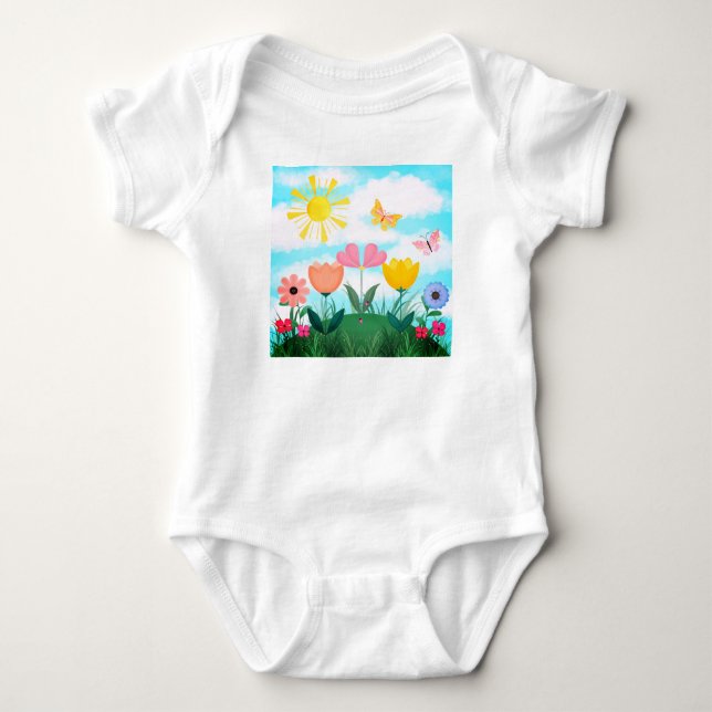 Happy Summer Day Baby Bodysuit (Front)