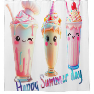 Happy Summer day Shower Curtain
