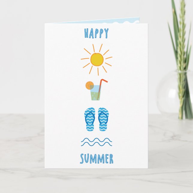 Happy Summer Greeting Card (Front)