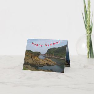 Happy Summer Greeting Card with Nature's Wonder 