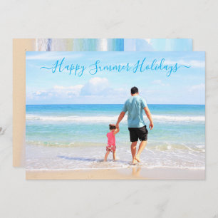 Happy Summer Holidays Card Custom Photo and Text