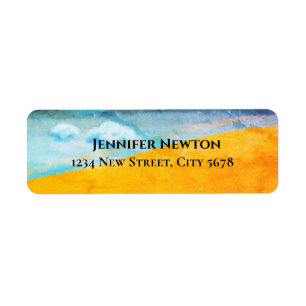 Happy summer landskape Return Address Label