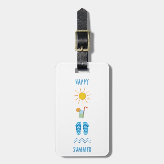 Happy Summer Luggage Tag (Front Vertical)